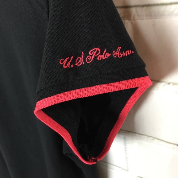 ⬇️U.S. Polo Assn. Black & Hot Pink Polo Shirt S:XL - Picture 4 of 7